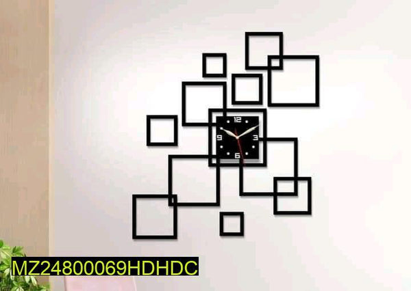 Wooden blocks wall clock t4trendz