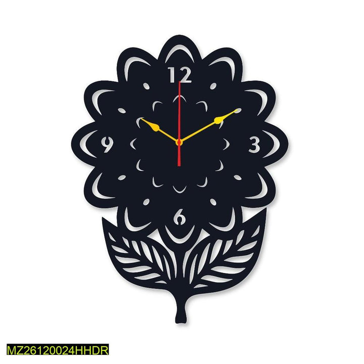 Flower round analog wall clock t4trendz