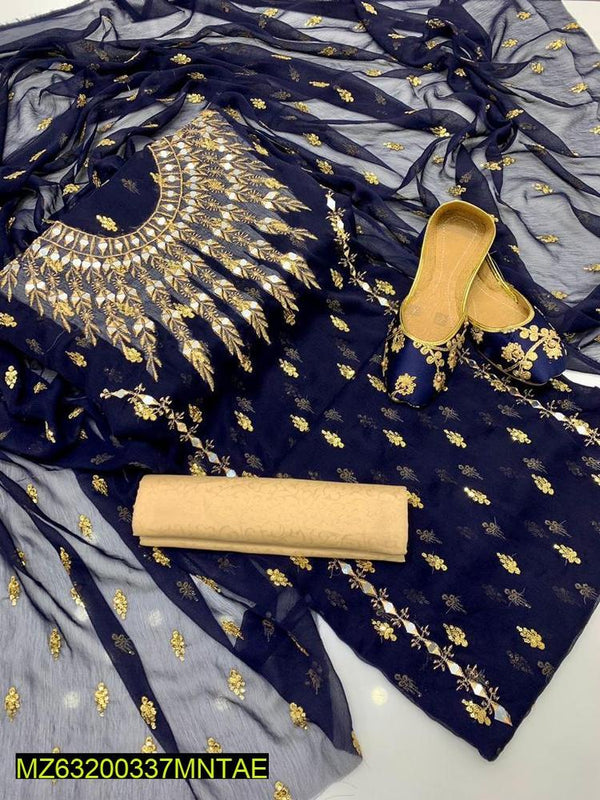 3 PCs suite with matching  khussa t4trendz