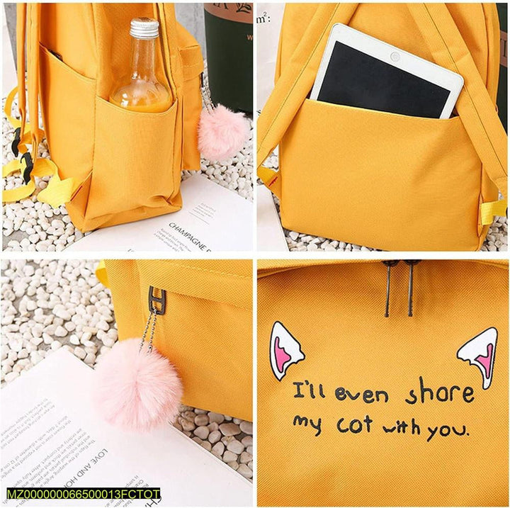 17 inch casual backpack 4 PCs set Markaz