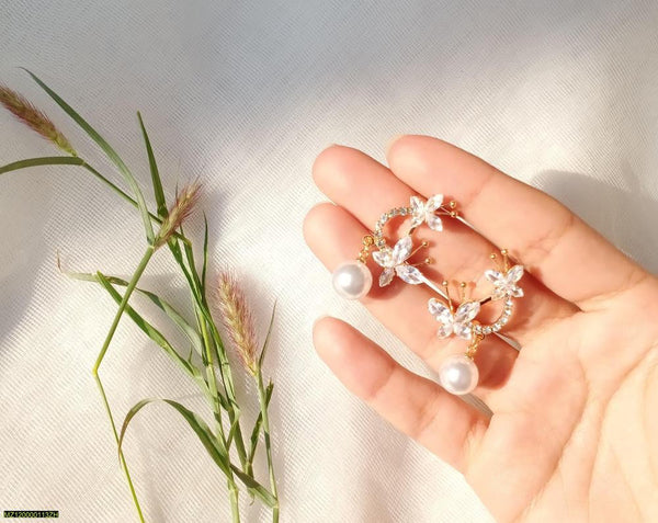 Trendy zircon stone earrings t4trendz