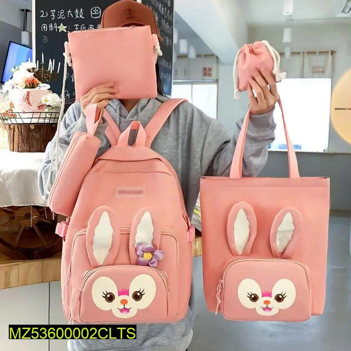 Rabbit style 5 PCs nylon backpack set t4trendz