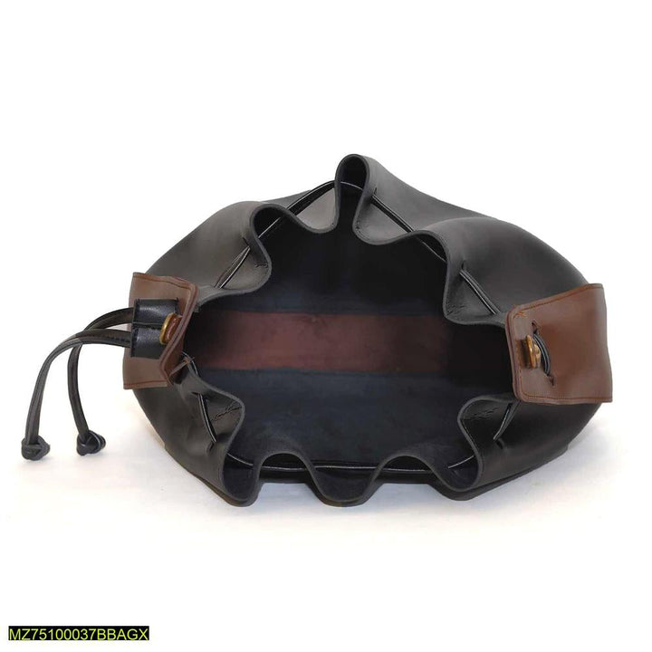Bali pu leather bucket bag t4trendz