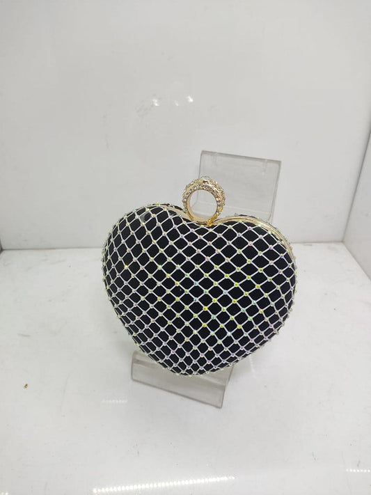 Heart shape fancy women clutch t4trendz