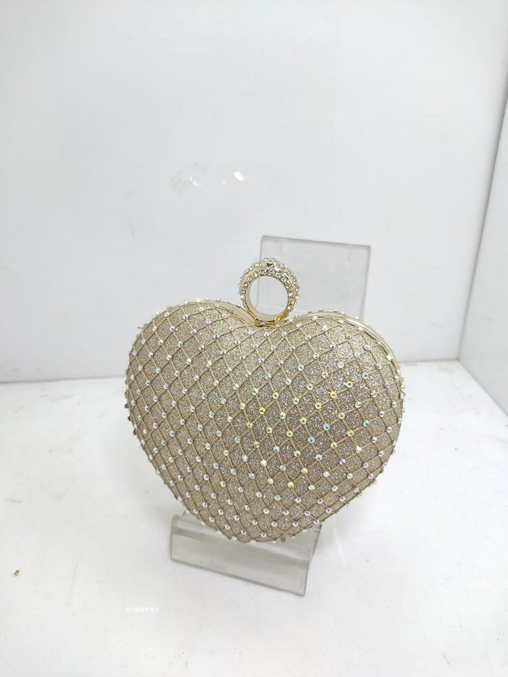 Heart shape fancy women clutch t4trendz