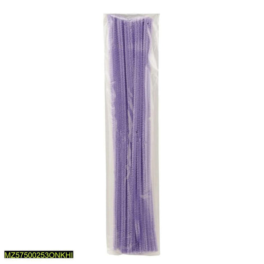 Purple pipe cleaner velvet stick's pack of 50 Markaz