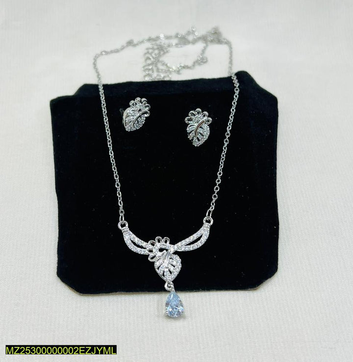 Leaf style 1 carat pendant set t4trendz