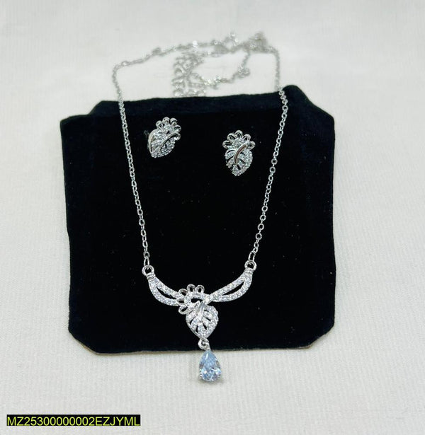 Leaf style 1 carat pendant set t4trendz