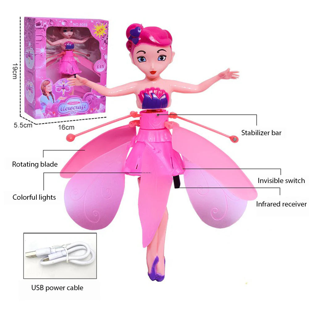 Magic Flying Fairy Doll | Rechargeable Hovering Fairy Toy for Girls