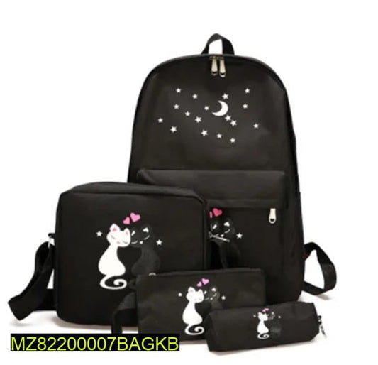 Girls fashion cat style backpack 4 PCs set Markaz