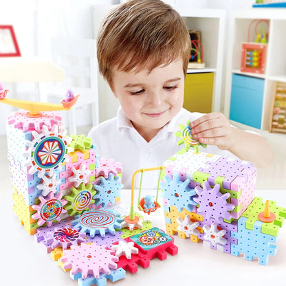 83-Piece Electric Gear Building Blocks Set | STEM Learning Toy for Kids