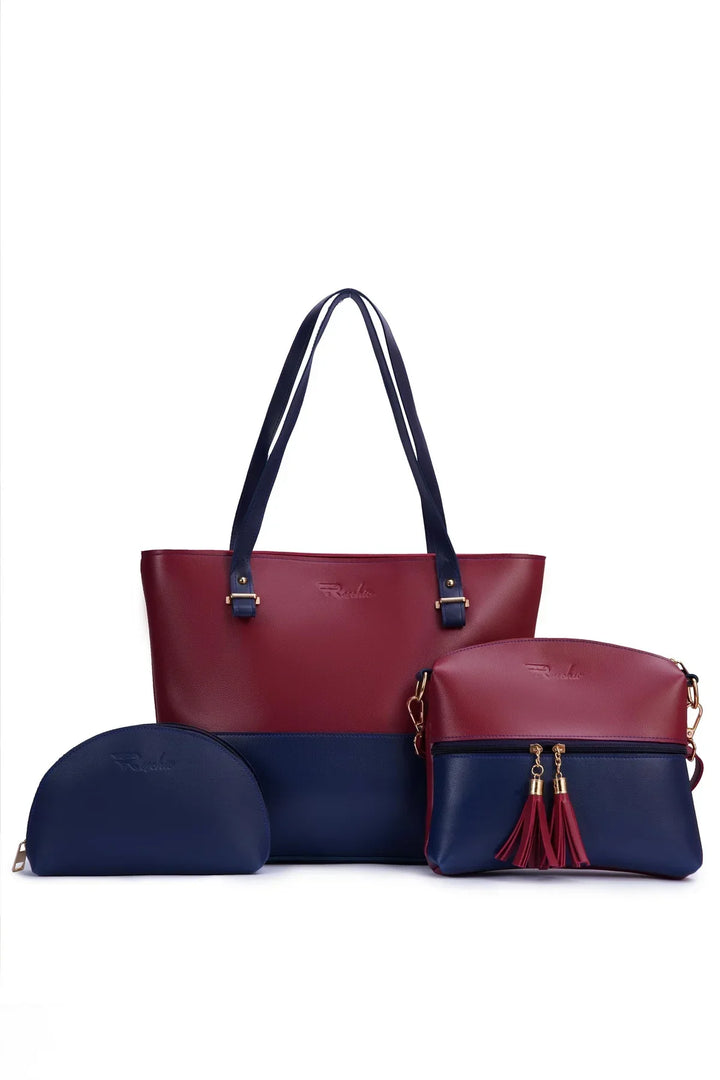 PeachBlack Combo 3 Piece women handbags set t4trendz