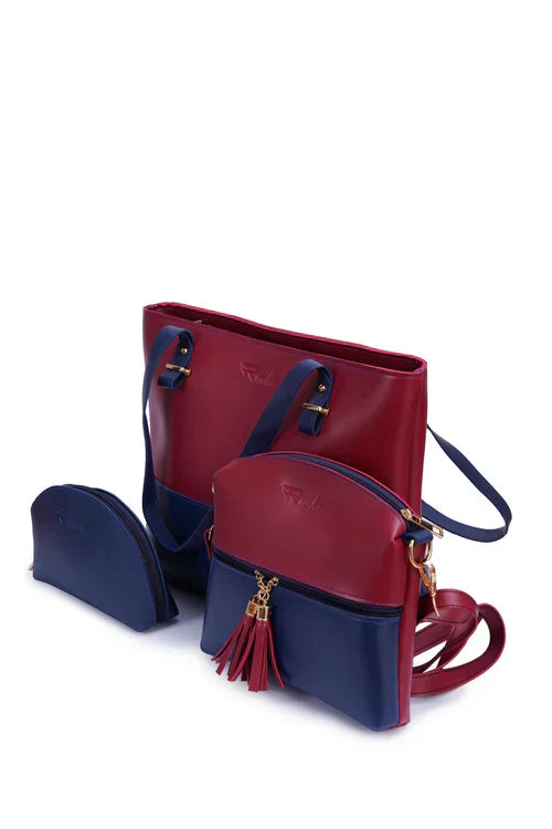 PeachBlack Combo 3 Piece women handbags set t4trendz