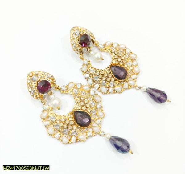 Traditional gold plated earrings t4trendz