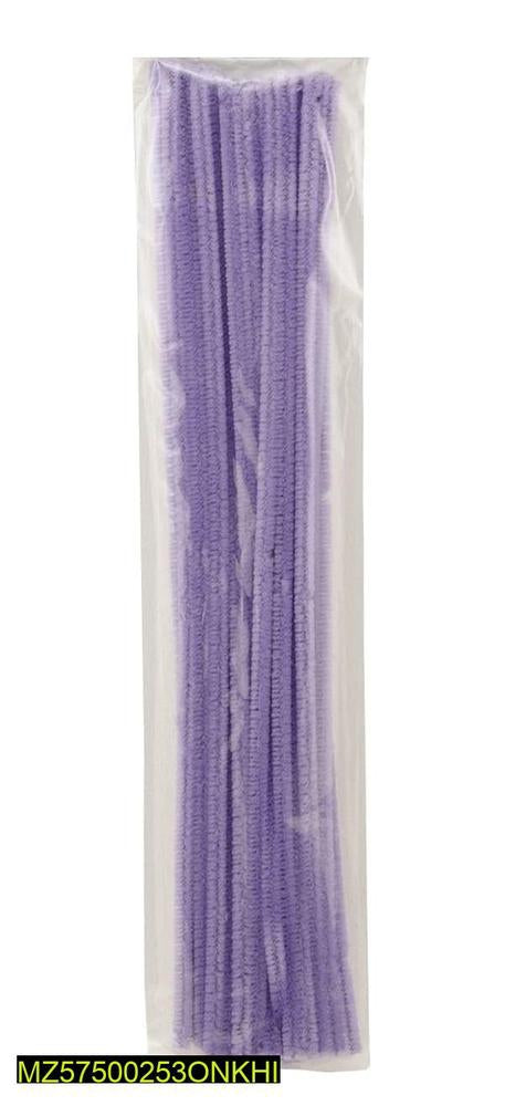 Purple pipe cleaner velvet stick's pack of 50 Markaz
