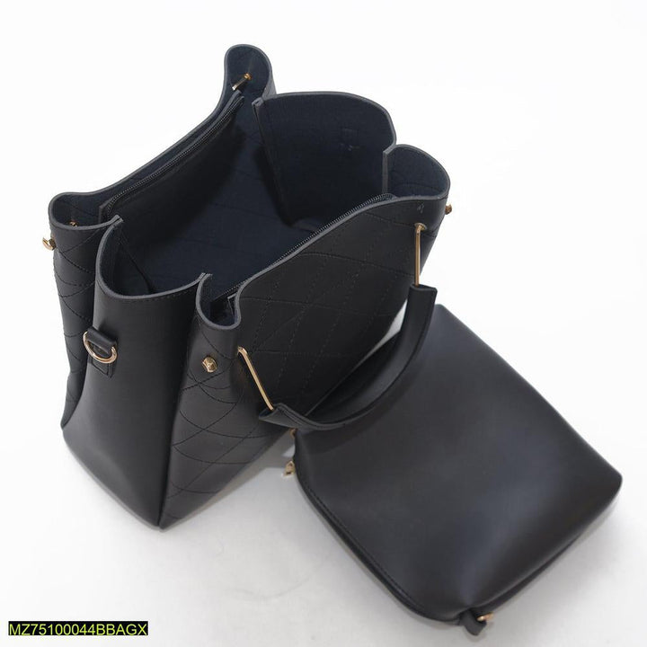 2 PCs berry leather handbags ser t4trendz