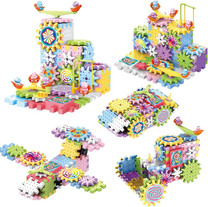 83-Piece Electric Gear Building Blocks Set | STEM Learning Toy for Kids