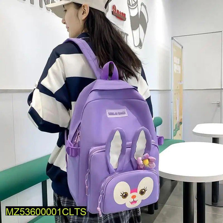 Rabbit style 5 PCs nylon backpack set t4trendz
