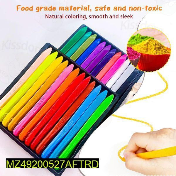 12 Pcs Plastic Crayons Set t4trendz