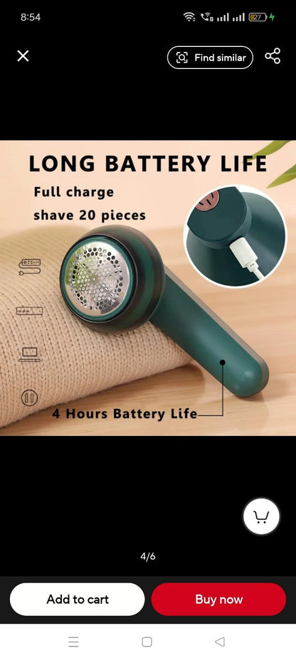 Compact Portable USB Rechargeable Mini Electric Lint Remover