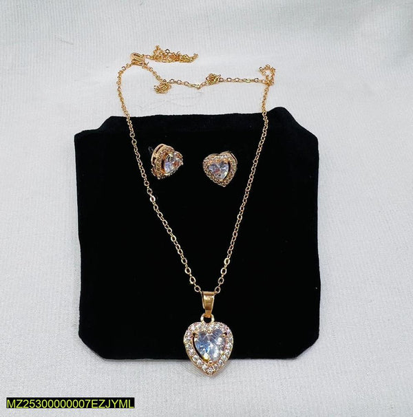 Heart shape 1 carat pendant set t4trendz