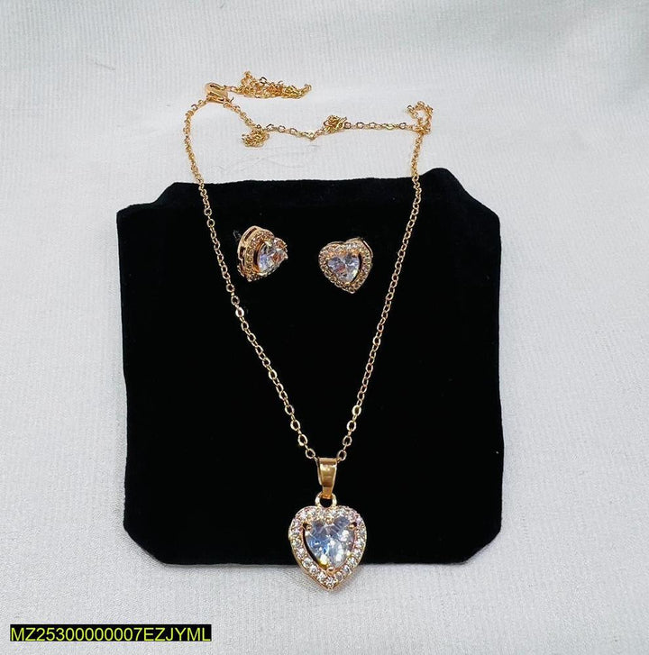 Heart shape 1 carat pendant set t4trendz