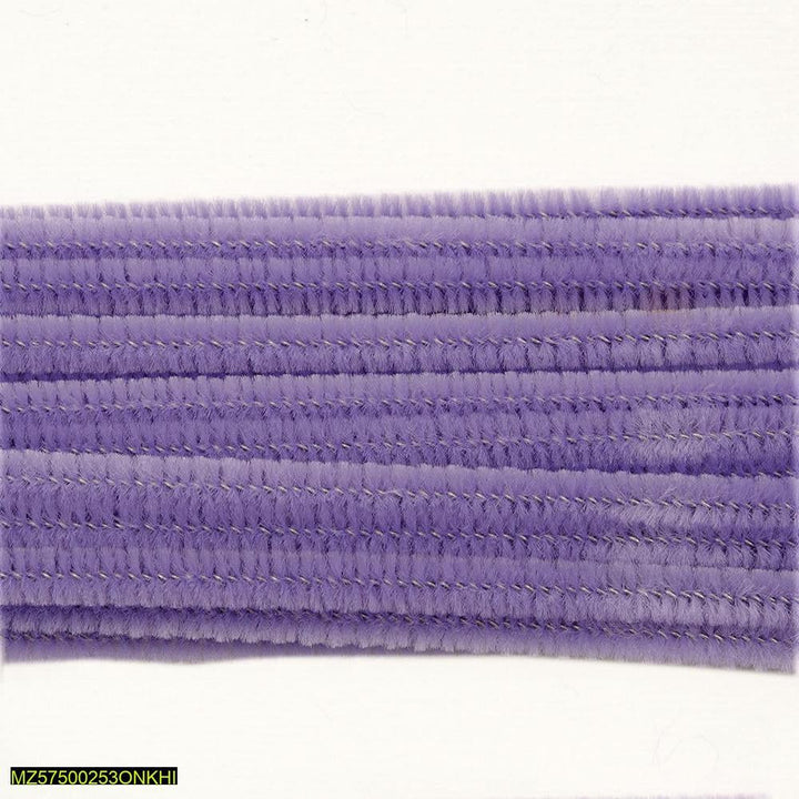 Purple pipe cleaner velvet stick's pack of 50 Markaz