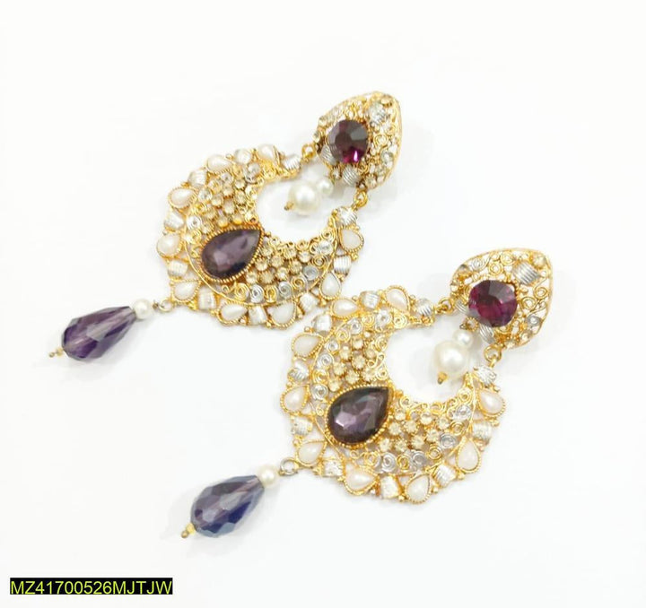 Traditional gold plated earrings t4trendz