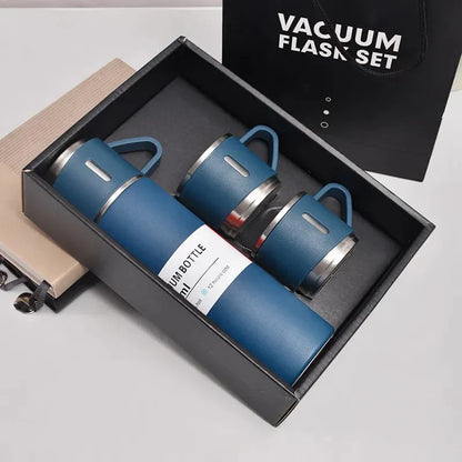 Stainless Steel Vacuum Thermal Flask Set with 3 cups-500ML t4trendz