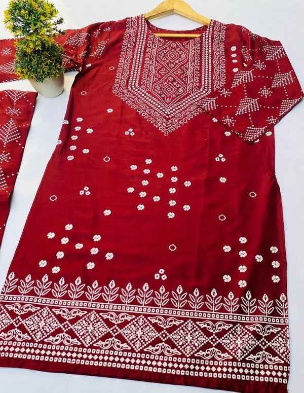 two pcs linen stitched shirt and trouser t4trendz