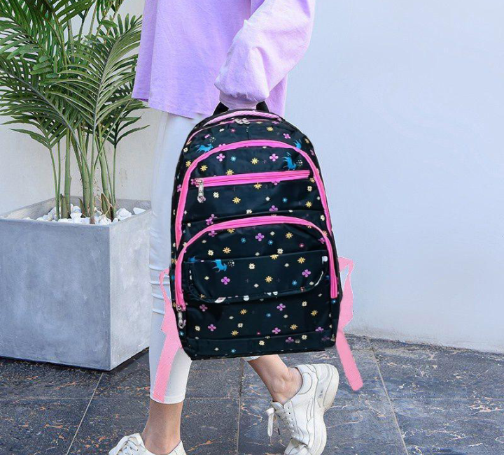 Girl's Nylon Casual Backpack
 School bag t4trendz