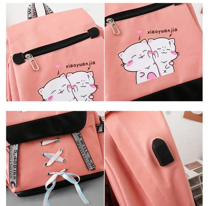 4pcs trendy bagpack for girls Little chic