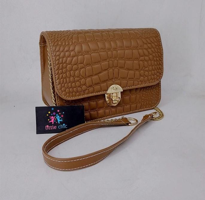 Stylish crocodile texture cross body bag Little chic