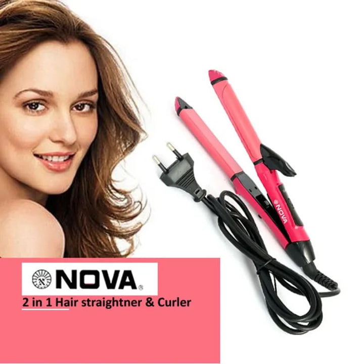2 In 1 Hair Straighter & Curler Little chic