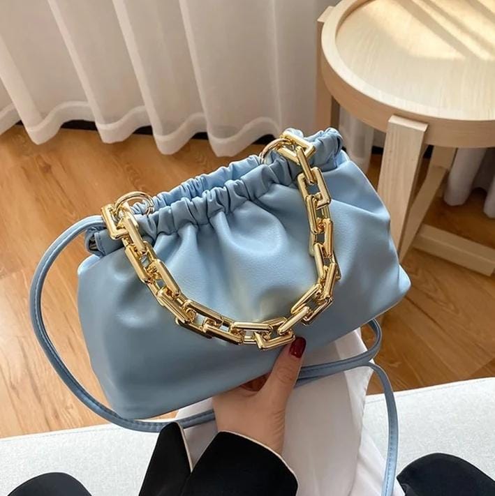 Leather Cloud Shoulder Bag Little chic