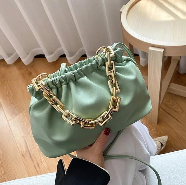 Leather Cloud Shoulder Bag Little chic