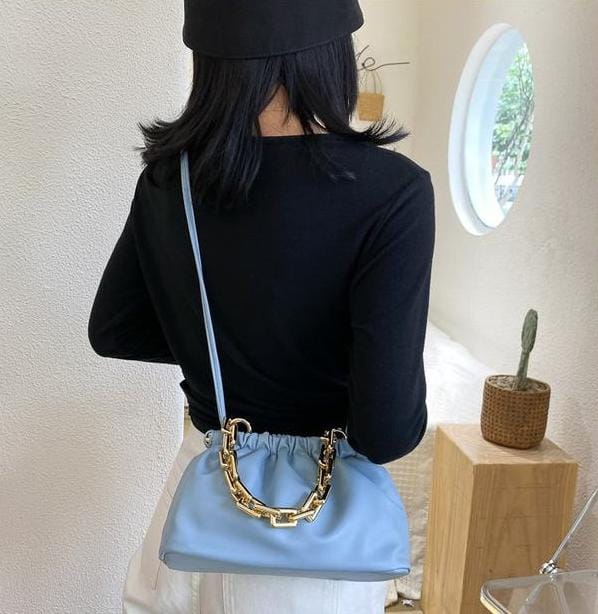 Leather Cloud Shoulder Bag Little chic