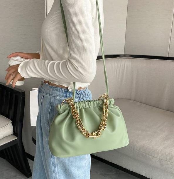 Leather Cloud Shoulder Bag Little chic