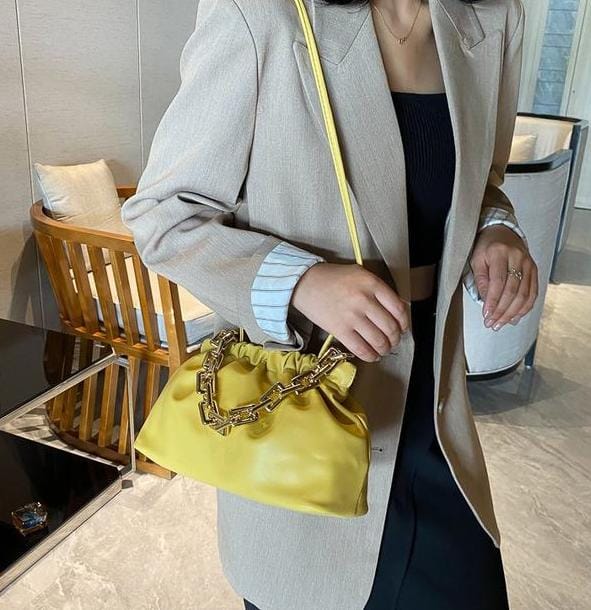 Leather Cloud Shoulder Bag Little chic