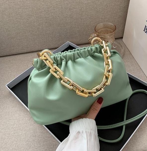 Leather Cloud Shoulder Bag Little chic