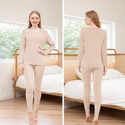 2 Pcs Womens Ladies Full Body Thermal Little chic