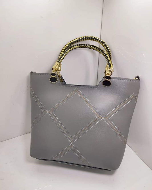 Leather X pattern handbag Little chic