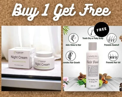 HEALTH HEALER NIGHT CREAM WITH FREE 7 FOOD HAIR OIL