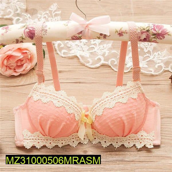Cotton net lace work padded bikni set Markaz
