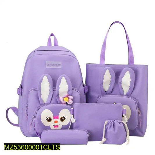 Rabbit style 5 PCs nylon backpack set t4trendz