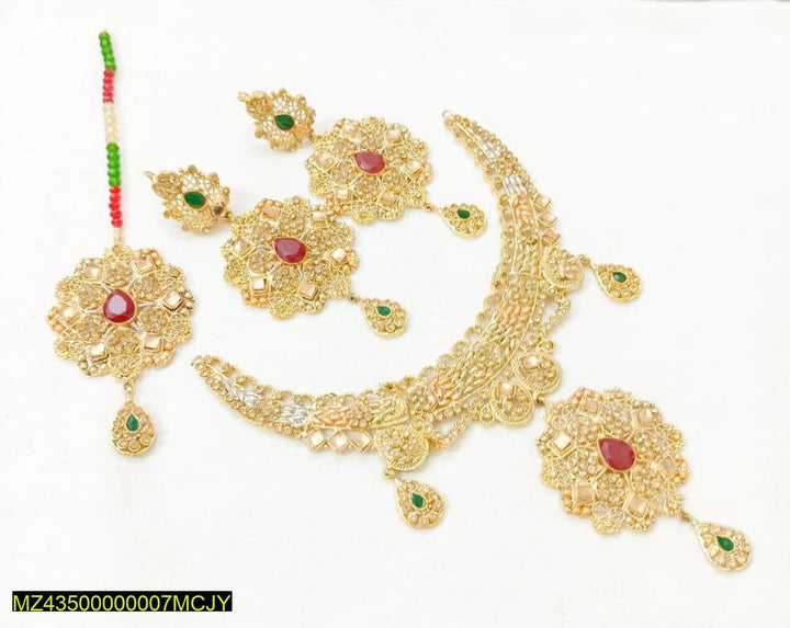 Artificial stones fancy bridal chocker set t4trendz