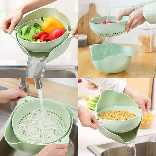 Household Double-layer Kitchen Vegetable Washing Fruit Basket