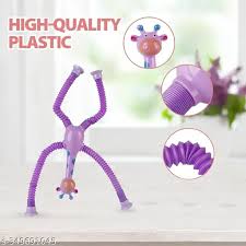 Telescopic Giraffe Pop Lights Tube - Sensory Suction Cup Toy for Kids | Stress Relief & Fun Play | T4Trendz t4trendz